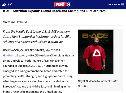 B-ACE Nutrition Expands Global Reach and Champions Elite Athletes